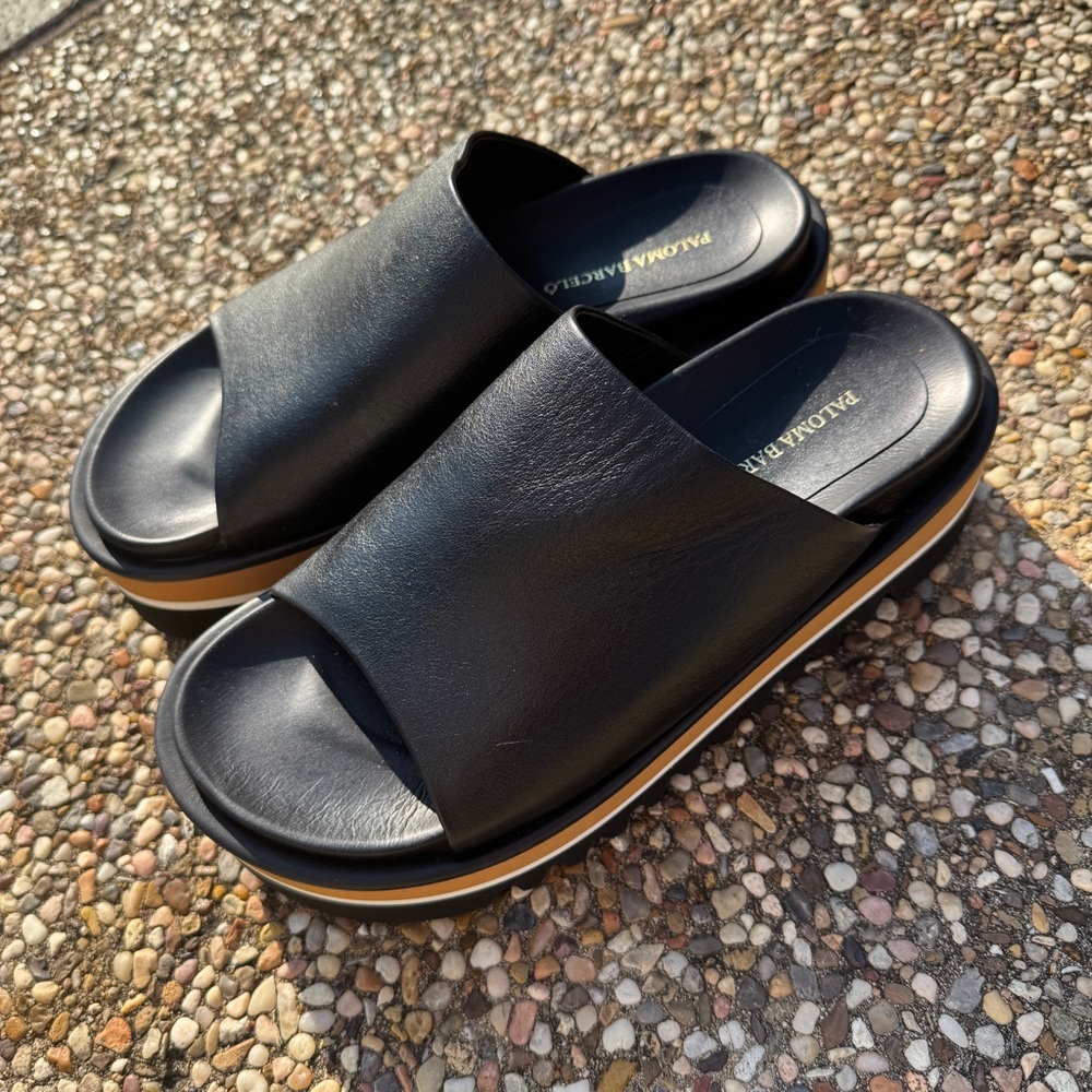 NWT Free People x Paloma Barceló Black Leather Platform
Sandals Size 40 EU/9.5M - Picture 4 of 16